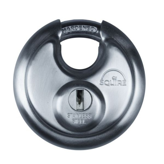 Squire DCL1 - DCL Range - 70mm Disc Style Stainless steel Padlock