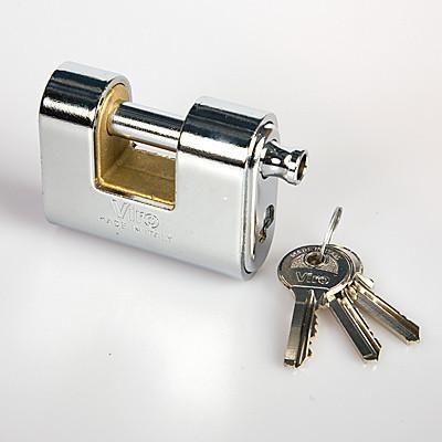 Panzer 77mm Single Lockbolt Fully Armoured Padlock with 3 keys - Keyed alike