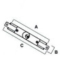 ILS 1896 Central Gate Lock with 2 keys