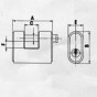 Panzer 77mm Single Lockbolt Fully Armoured Padlock with 3 keys - Keyed alike