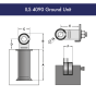 Roller Shutter Door Ground Locking Unit - 90mm