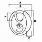 70mm Stainless Steel Disc Padlock