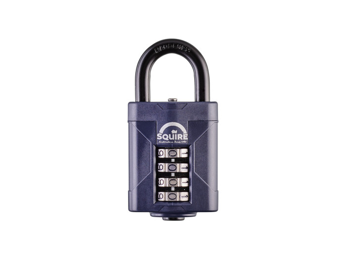SQUIRE CP50 50MM RECODABLE COMBINATION HARDENED STEEL SHACKLE