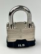 50mm Nickel plated laminated steel padlock with a hardened steel shackle