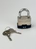 50mm Nickel plated laminated steel padlock with a hardened steel shackle