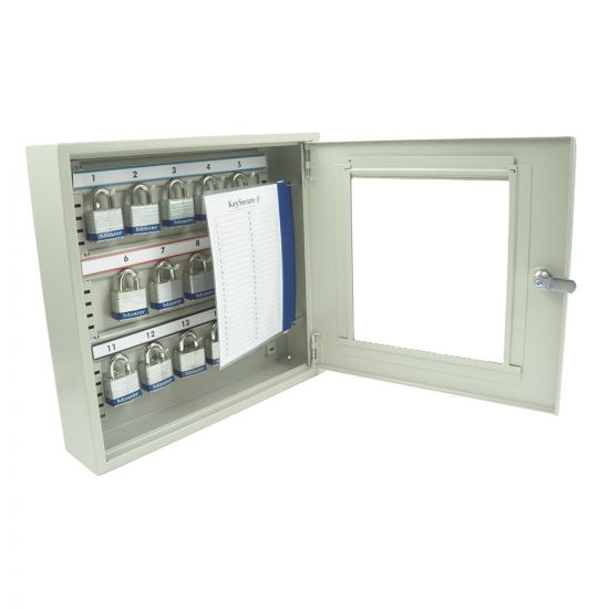 Padlock view cabinet to hold 15 padlocks - Keyed lock