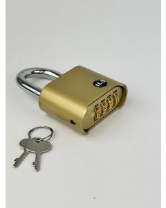 ILS 50mm 4 wheel combination padlock with a hardened steel shackle