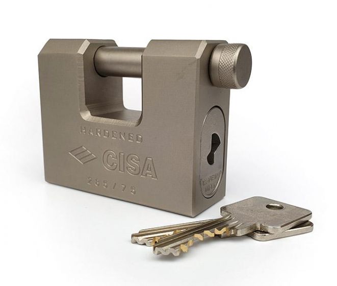 CISA ILS C 28556 hardened steel container padlock