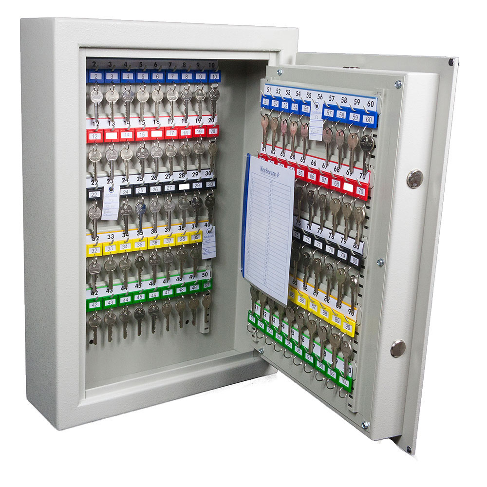 High security key cabinet with space for 100 keys